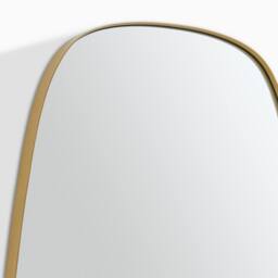 FurnitureboxUK Elodie Gold Metal Large 120x50 Pebble Shape Wall Mirror - thumbnail 7