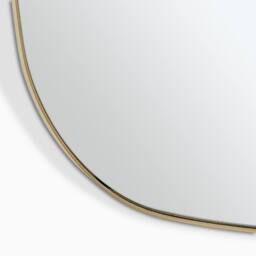 FurnitureboxUK Elodie Gold Metal Large 120x50 Pebble Shape Wall Mirror - thumbnail 8