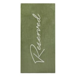 Vinga Lounge Velour Beach Towel in Green - thumbnail 1