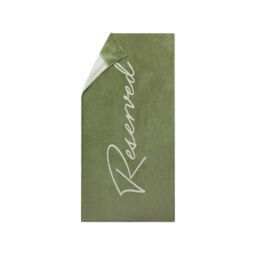 Vinga Lounge Velour Beach Towel in Green - thumbnail 2