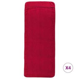 Berkfield Home Soft Beach Towels 4 pcs Burgundy 60x135 cm Fabric 400 GSM - thumbnail 1