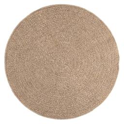 Berkfield Home Rug 120 cm Jute Look Indoor & Outdoor in Brown - Size: 100 cm diameter - thumbnail 4