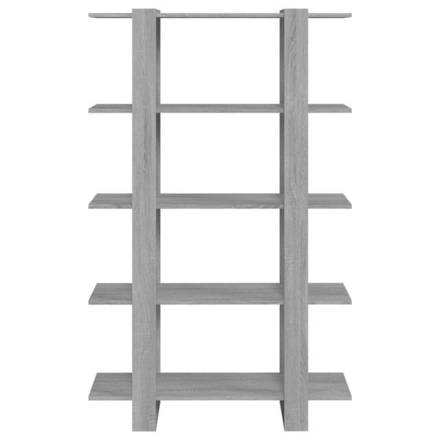 Berkfield Home Classic Book Cabinet/Room Divider Grey Sonoma 100x30x160 cm - Size: 100 x 30 x 160 cm - image 1