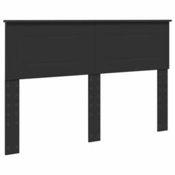 Berkfield Home Bed Frame with Headboard Black 140 x 200 cm Engineered Wood - thumbnail 6