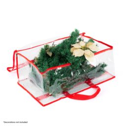 Christmas Village Clear PVC Storage Bags Large Zipped Organiser in Red - thumbnail 7