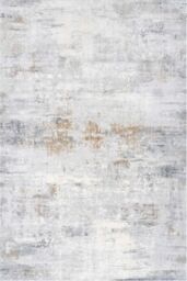 Kukoon Silver Grey Metallic Distressed Abstract Rug in Light Grey - Size: 240 cm x 330 cm
