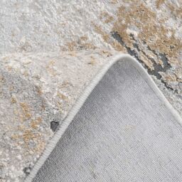 Kukoon Silver Grey Metallic Distressed Abstract Rug in Light Grey - Size: 240 cm x 330 cm - thumbnail 5