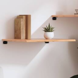 Berkfield Home Beautiful Wall Shelf Light Brown 60x60x2 cm Treated Solid Wood Oak - Size: 60 x 60 x 2 cm - thumbnail 2