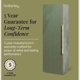 Balterley Front Wall Hung Single Door Tall Storage Unit, Brushed Brass, 400mm in Green - thumbnail 6
