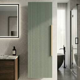 Balterley Front Wall Hung Single Door Tall Storage Unit, Brushed Brass, 400mm in Green - thumbnail 8