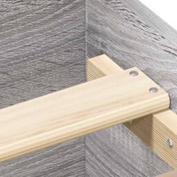 Berkfield Home Durable Bed Frame Grey Sonoma 75x190 cm Small Single Engineered Wood - thumbnail 8