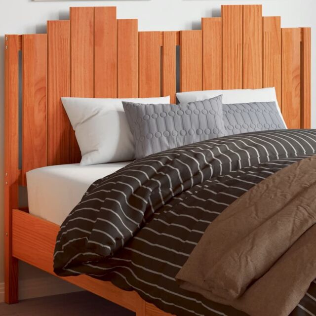 Berkfield Home Headboard Wax Brown 135 cm Solid Wood Pine - image 1
