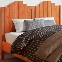 Berkfield Home Headboard Wax Brown 135 cm Solid Wood Pine - thumbnail 1