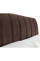 Julian Bowen Deco Upholstered Bed in Chocolate - Size: King - thumbnail 6