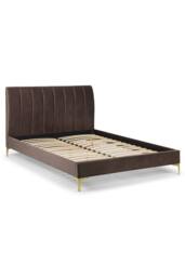 Julian Bowen Deco Upholstered Bed in Chocolate - Size: King - thumbnail 3
