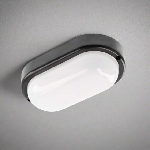 CGC Lighting Kodo Black Oval Ceiling Wall Light Surface Mount LED, 8W, 720lm, 4000K - image 1