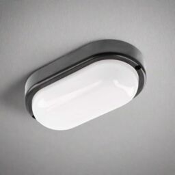 CGC Lighting Kodo Black Oval Ceiling Wall Light Surface Mount LED, 8W, 720lm, 4000K - thumbnail 1