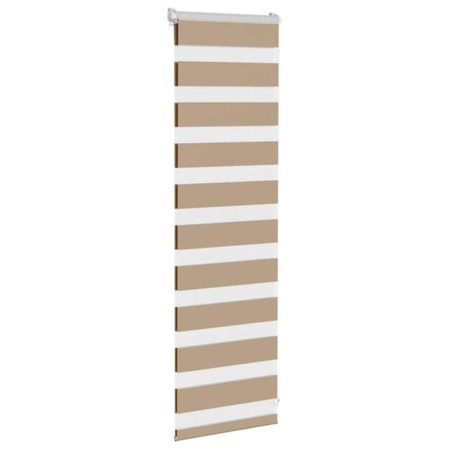 Berkfield Home Elegant Zebra Blind Sand Brown 50x100 cm Fabric Width 45.9 cm Pol in Tan - image 1