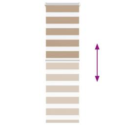 Berkfield Home Elegant Zebra Blind Sand Brown 50x100 cm Fabric Width 45.9 cm Pol in Tan - thumbnail 5