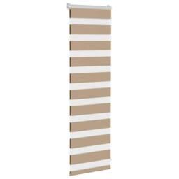 Berkfield Home Elegant Zebra Blind Sand Brown 50x100 cm Fabric Width 45.9 cm Pol in Tan - thumbnail 1