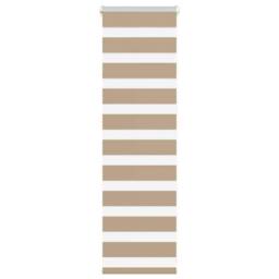 Berkfield Home Elegant Zebra Blind Sand Brown 50x100 cm Fabric Width 45.9 cm Pol in Tan - thumbnail 2
