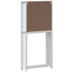 Berkfield Home Washing Machine Cabinet BERG White 76x27x164.5 cm Solid Wood - thumbnail 6