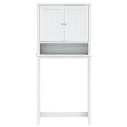 Berkfield Home Washing Machine Cabinet BERG White 76x27x164.5 cm Solid Wood - thumbnail 3