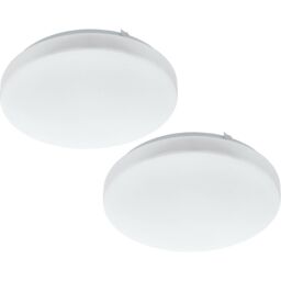 Loops 2 PACK Wall Flush Ceiling Light Colour White Shade White Plastic Bulb LED 11.5W