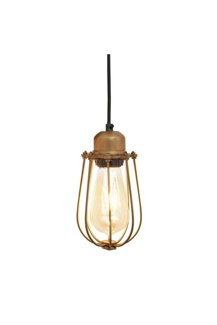 Industville Orlando Wire Cage Pendant, 4 Inch, Brass in Bronze - image 1