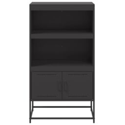 Berkfield Home Highboard Black 68.5x38.5x123.5 cm Steel - thumbnail 6