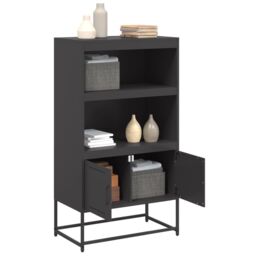 Berkfield Home Highboard Black 68.5x38.5x123.5 cm Steel - thumbnail 5
