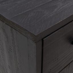 Berkfield Home Sideboard Black 110x35x70 cm Solid Pinewood - Size: 110 x 35 x 70 cm - thumbnail 6