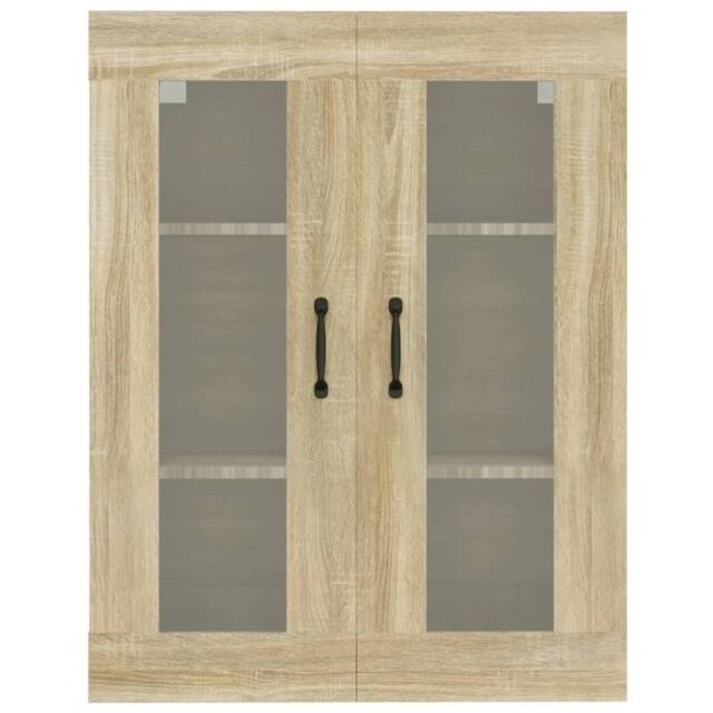 Berkfield Home Hanging Wall Cabinet Sonoma Oak 69.5x34x90 cm in Light Tan - image 1