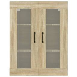 Berkfield Home Hanging Wall Cabinet Sonoma Oak 69.5x34x90 cm in Light Tan - thumbnail 1