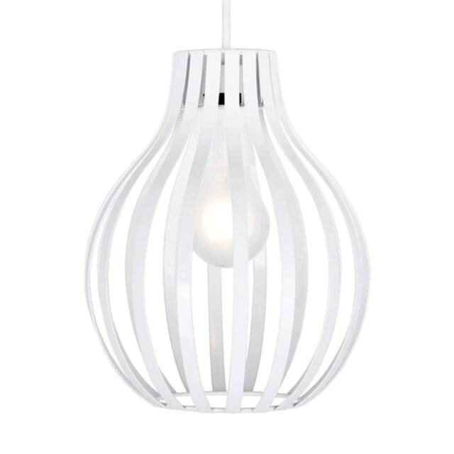 EONLION Metal Pendant Gloss Ceiling Light Shade Lampshade Living Room Lighting in White - image 1