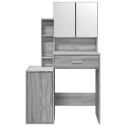Berkfield Home Dressing Table with Cabinet Grey Sonoma 80x35x132 cm - Size: 80 x 35 x 132 cm - thumbnail 5