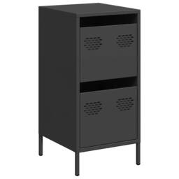 Berkfield Home Sideboard Black 35x39x73.5 cm Cold-rolled Steel - thumbnail 3