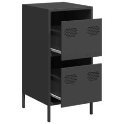 Berkfield Home Sideboard Black 35x39x73.5 cm Cold-rolled Steel - thumbnail 4
