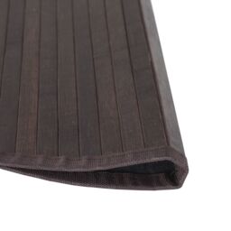 Berkfield Home Rug Round Dark Brown60 cm Bamboo in Brown - Size: Medium - thumbnail 4