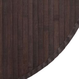 Berkfield Home Rug Round Dark Brown60 cm Bamboo in Brown - Size: Medium - thumbnail 6
