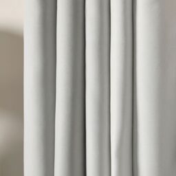 OHS Pair of Thermal Ready Made Eyelet Blackout Curtains in Silver - Size: 168 cm width x 137 cm drop - thumbnail 3