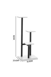Living and Home 3 Tiered Wooden Plant Stand w/ White Shelves & Black Frame for Balcony, Living Room, Garden - Storage Organizer for Pots, Books & - thumbnail 8