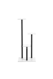 Living and Home 3 Tiered Wooden Plant Stand w/ White Shelves & Black Frame for Balcony, Living Room, Garden - Storage Organizer for Pots, Books & - thumbnail 4