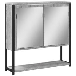 Berkfield Home Bathroom Mirror Cabinet Grey Sonoma 60x16x60 cm Engineered Wood - Size: 60 x 16 x 60 cm