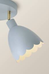 ValueLights Millie Metal Flower Style Scallop Adjustable Spotlight Ceiling Light in Baby Blue - thumbnail 4