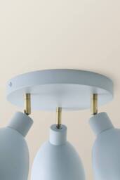 ValueLights Millie Metal Flower Style Scallop Adjustable Spotlight Ceiling Light in Baby Blue - thumbnail 5