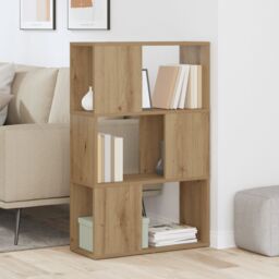 Berkfield Home Book Stand Artisan oak Engineered wood 60 x 24 x 94 cm Book Stand in Brown - thumbnail 4