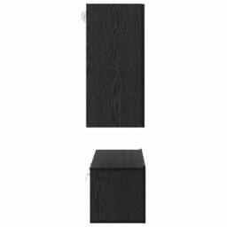 Berkfield Home TV Cabinet Set 6 pcs Black oak 60 x 30 x 30 cm Engineered wood - thumbnail 8