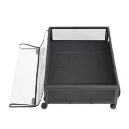 KORVIXA 2x Underbed Storage Box in Black - Size: 900mm - thumbnail 4