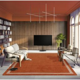 The Rug Shop UK Orange Handmade Easy to clean Plain Border Area Rug - Size: 160 cm x 230 cm - thumbnail 2